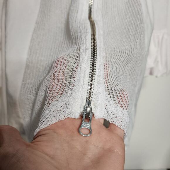 Vtg Vitrin Design White Long Advant Apocalypse Angel Fairy Grunge Puffy Mesh L - Picture 6 of 9